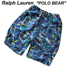 ☆美品 ポロ ラルフローレン 青 ハワイアン ショートパンツ XL(LL 