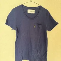 ネイビー Tシャツ ポケット付き