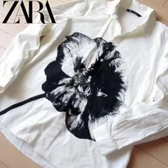 美品 ZARA ザラ (EUR)M メンズ 長袖シャツ ホワイト