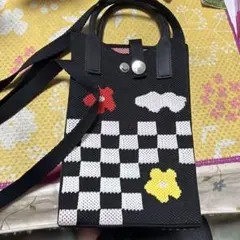カラフル花柄スマホショルダーバッグ
