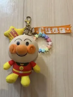 （目立つ汚れあり）アンパンマン キーホルダー 星型付き