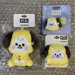 【BTS・BT21】CHIMMY ベビーベーシックマスコット&ヘアポニー(3点)