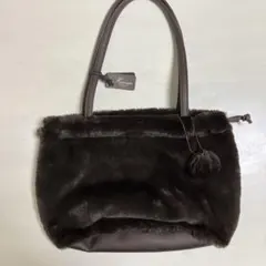 Harris トートバッグ ブラウン ファー