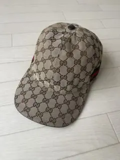 GUCCI ウェブ ストライプ GG ベースボール キャップL ベージュ