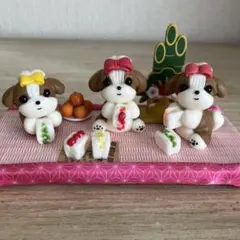 シーズーちゃんず♡お正月╰(*´︶`*)╯♡ハンドメイド粘土