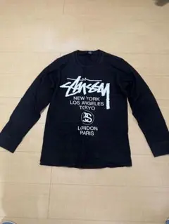 Stüssy ブラック ロングスリーブ Tシャツ S