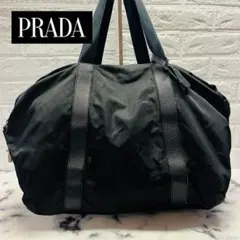 【PRADA】プラダ ボストン ショルダーバッグ ナイロン ブラック 大容量のサムネイル