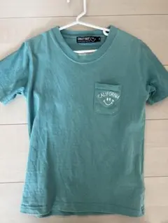 キッズ 130 Tシャツ 水色 スマイリー