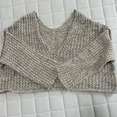 mystic ショート丈鍵編みニット