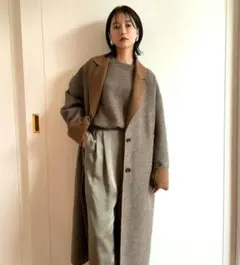 美品 CLANE リバーシブルミリタリーロングコート 安達祐実着用 ベージュ 2025年最新】clane コート 安達祐実の人気アイテム - メルカリ