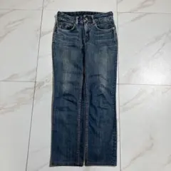 お値下げ♪【45R】ストレートデニム インディゴ 赤耳 45rpm インディゴデニム ストレートデニムパンツ ハート刺繍 赤耳 希少