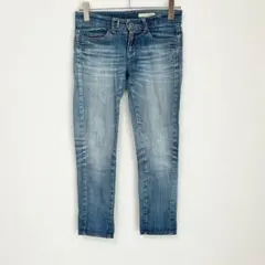 アンタイトル　デニムパンツ　ストレート　フェード加工　ステッチ　XSのサムネイル