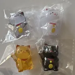 招き猫 ミニチュアフィギュア 4点セット