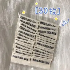 347 have a nice day　刺繍タグ　挟みタグ＊20枚　ピスネーム