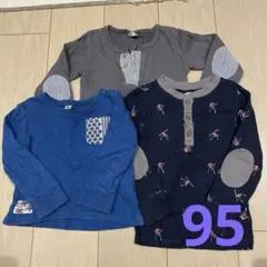 OLD NAVY他 長袖Ｔシャツ ロンT 3枚セット 95cm