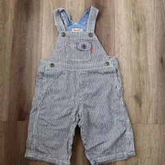 miki HOUSE ストライプ オーバーオール Lサイズ