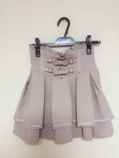 リズリサ LIZLISA 2連リボンベルトスカパン ピンク