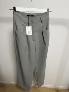 エモダ EMODA サイドポケットワイドパンツ M ミントグリーン タグ付き