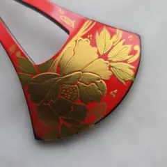 鼈甲風　かんざし　簪　蝶　赤　金蒔絵　S7　留袖　結婚式　和装　着物　卒業式