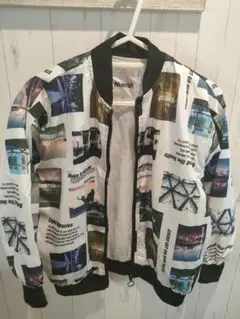 Nuersh フォトプリント ボンバージャケット