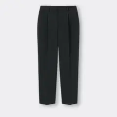 タックテーパードパンツ(丈標準65.0～69.0cm) ブラック　S