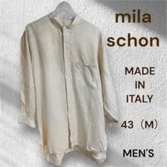 mila schon リネンシャツ 43(M) イタリア製 麻100% メンズのサムネイル