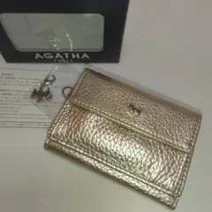 未使用品 アガタ パリ AGATHA PARIS 折り財布 ゴールド ANA限定のサムネイル