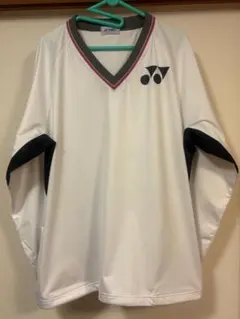 YONEX ホワイト Vネック 長袖 ウェア