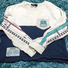 Hungy　heart 新幹線プリント トレーナー 100cm