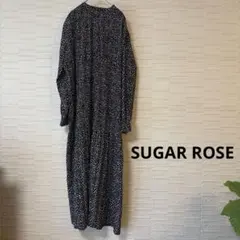 美品　SUGAR ROSE ロングワンピース　花柄　長袖　シュガーローズのサムネイル
