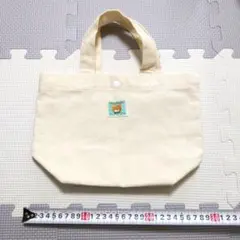 ミニトートバッグ くまワッペン付き