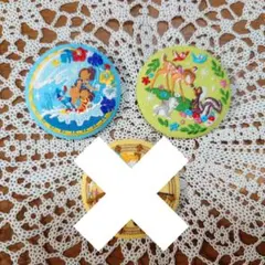 ディズニーキャラクターズ　刺繍缶バッジ　リロ&スティッチ　バンビ