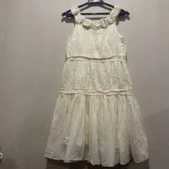 アイボリー ノースリーブワンピース 100cm以上