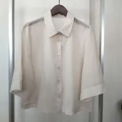GU 半袖シアーシャツ XL ベージュのサムネイル