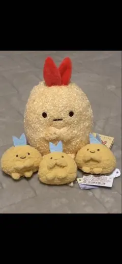 すみっコぐらし　ぬいぐるみ 4体セット エビフライ、アジフライ