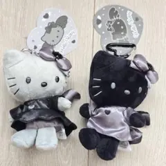 新品未使用品★ハローキティ エンジェル グレー　ブラック カラビナ付 2個セット