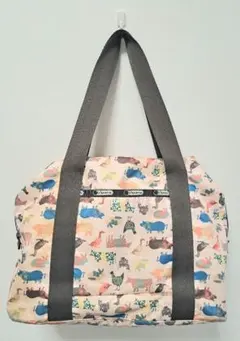 レスポートサック　バッグ　ピンク　動物　アニマル