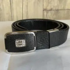 美品　DAKS ベルト　レザー　ブラック　フリー