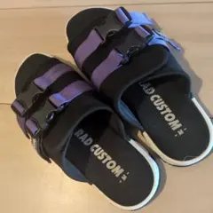 RAD CUSTOM キッズサンダル ブラック/パープル