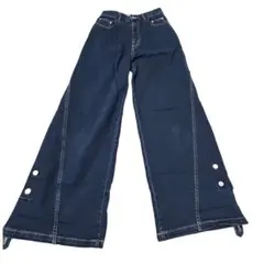 rokh ワイドレッグデニム ダークブルー