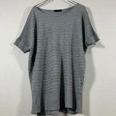 PALFE 半袖ニット　グレー