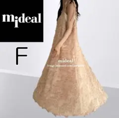 mideal マイディール フリンジ ジャカード キャミソールワンピース F