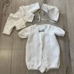 セレモニーロンパース・帽子・カーディガン付き 50~60㌢