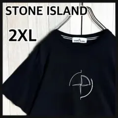 3935【QR確認済・超ビッグサイズ】ストーンアイランド 両面ロゴ Tシャツ