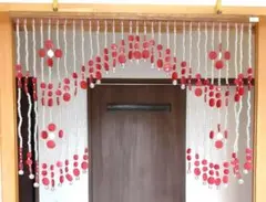 昭和レトロ　プラスチック製　ビーズのれん グリーン デッドストック　レア 昭和レトロ ビーズのれん レトログリーン 当時物 レトロポップ