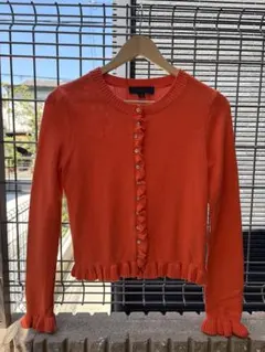 ZARA フリル カーディガン オレンジのサムネイル