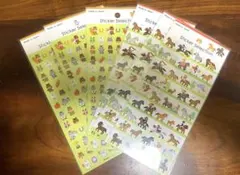 セリア　馬グッズ　デザインシール2種類　6枚　馬　午　競走馬