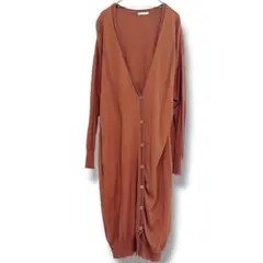 ジーユー GU ロングカーディガン S ブラウン ゆったり 羽織 長袖 トップス