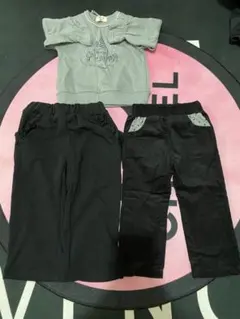 SALE 子供服 まとめ売り3点 女の子トレーナー1点とパンツ2点　80cm
