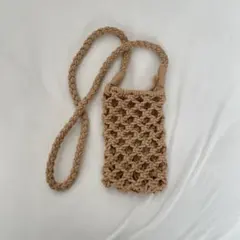 ショルダー カゴバッグ レディース スマホポーチ 携帯バッグ ミニバッグ